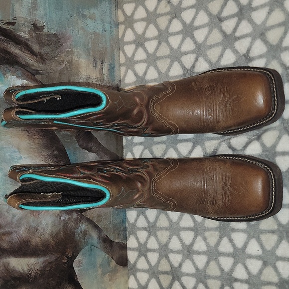 Justin Women's Gypsy Raya 12 Inch Sqaure Toe Western Boots Size 8.5 - Picture 13 of 15